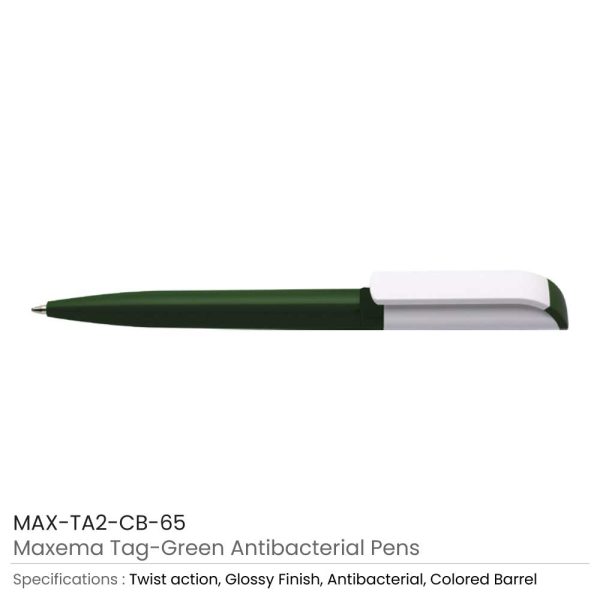 Tag Green Anti-Bacterial Pens Tag GreenAnti-Bacterial Pen 65