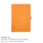 PU-Notebook-with-Pen-Holder-MBA5PU-OR
