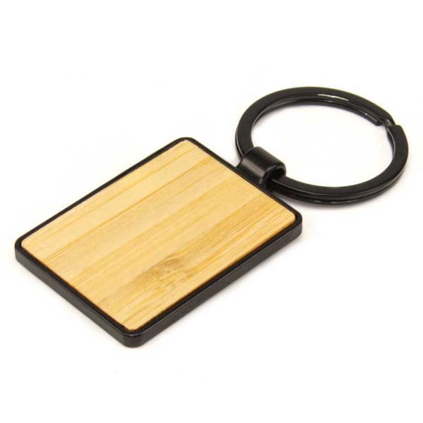 Rectangular Keychain with Bamboo Blank