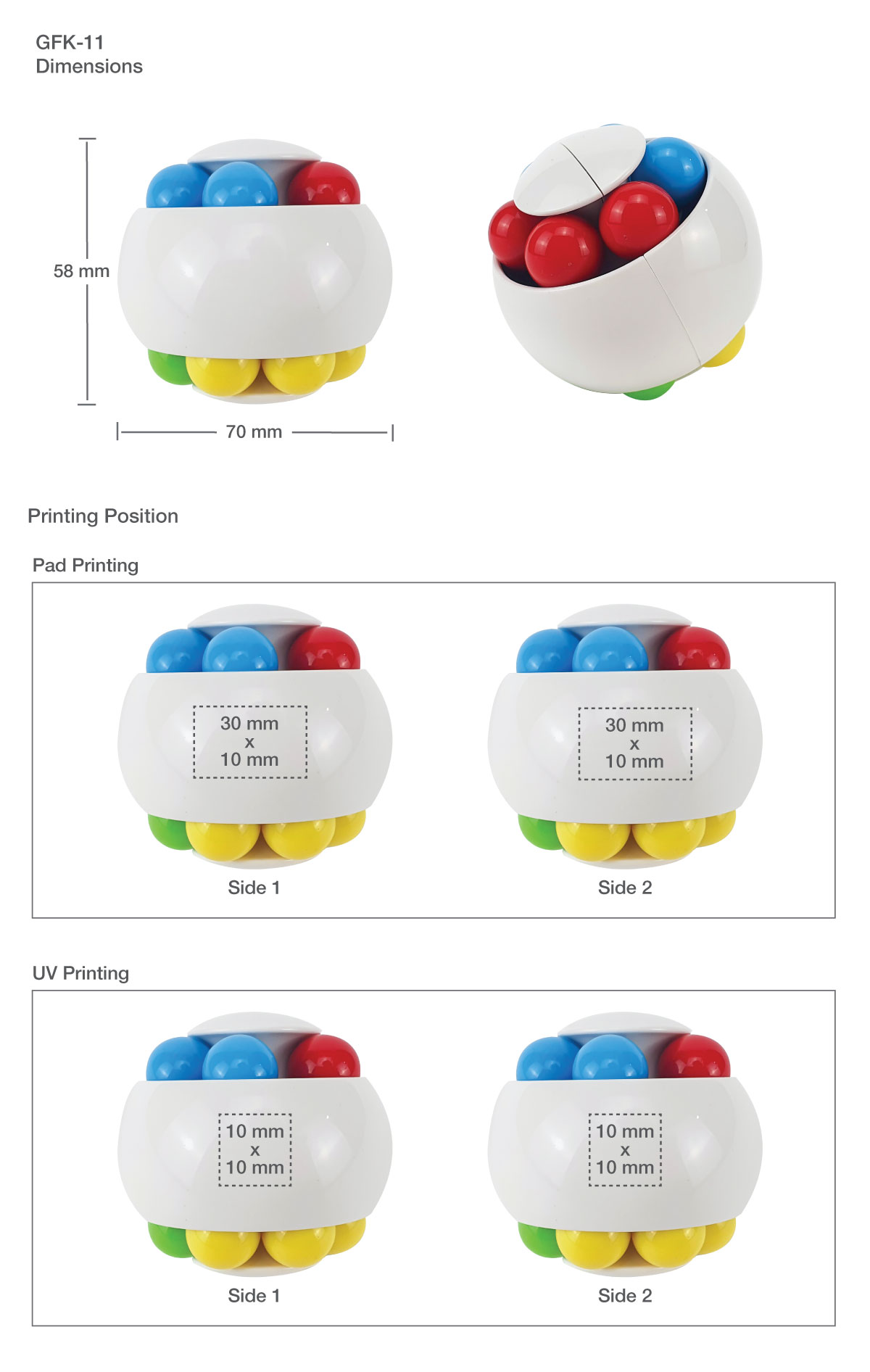 Branding Details Spin Ball Puzzles