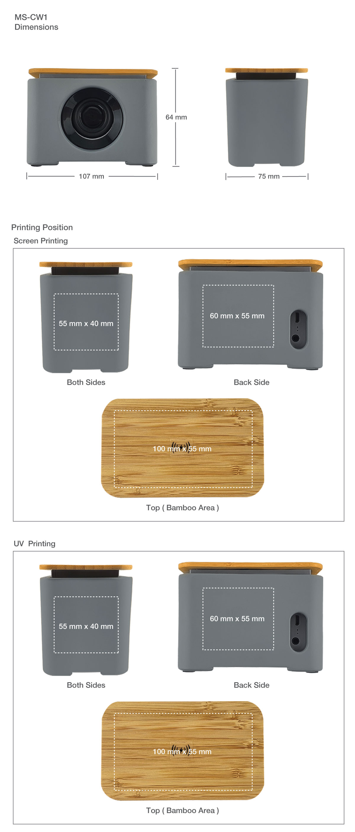 Speaker Printing Details