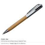 Chrome-and-Bamboo-Metal-Pen-PN60-BM