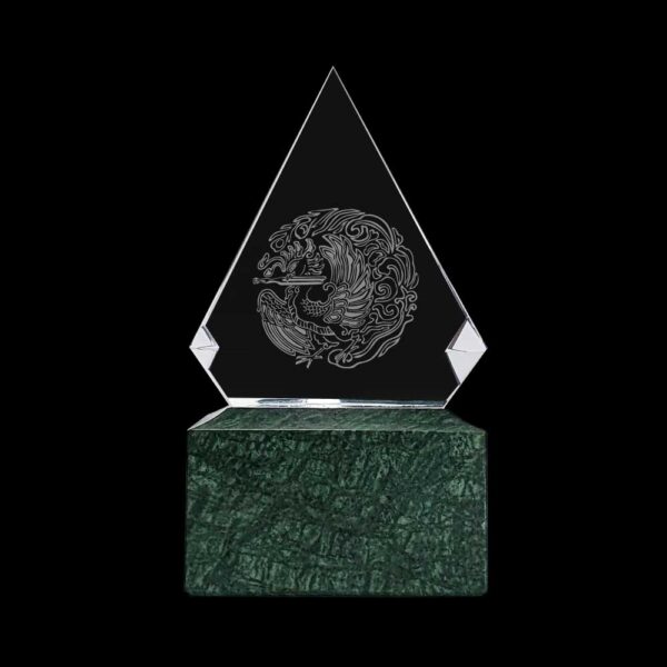 Diamond Shaped Crystal Awards Printing