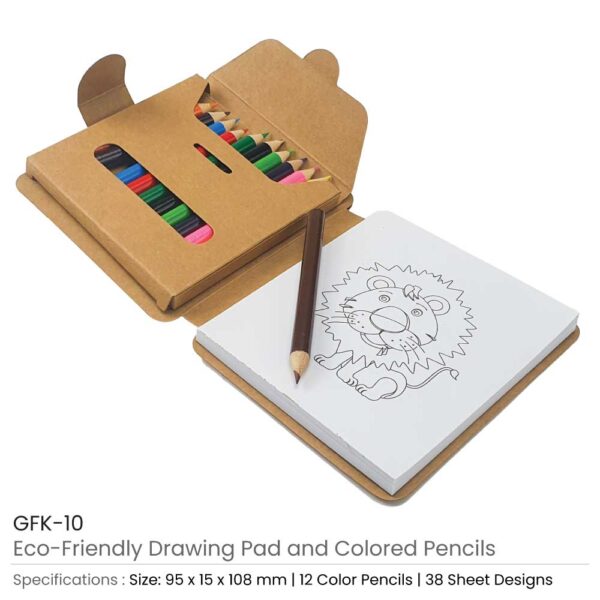 Drawing Pad with Color Pencils