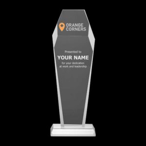 Hexagon Shaped Crystal Awards Printing