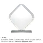 Rhombus-Shaped-Crystal-Awards-CR-45