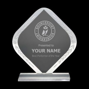 Rhombus Shaped Crystal Awards Printing
