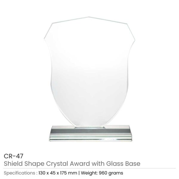 Shield Shape Crystal Awards