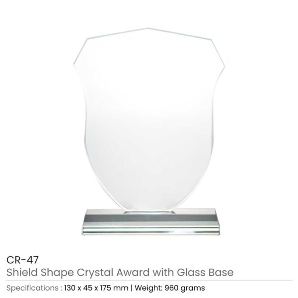 Shield Shape Crystal Awards