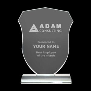 Shield Shaped Crystal Awards Printing