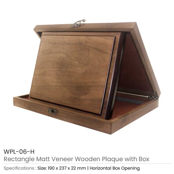Veneer wooden plaque with Box