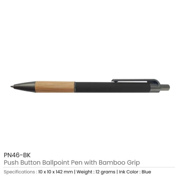 Push Button Ballpoint Pen Black