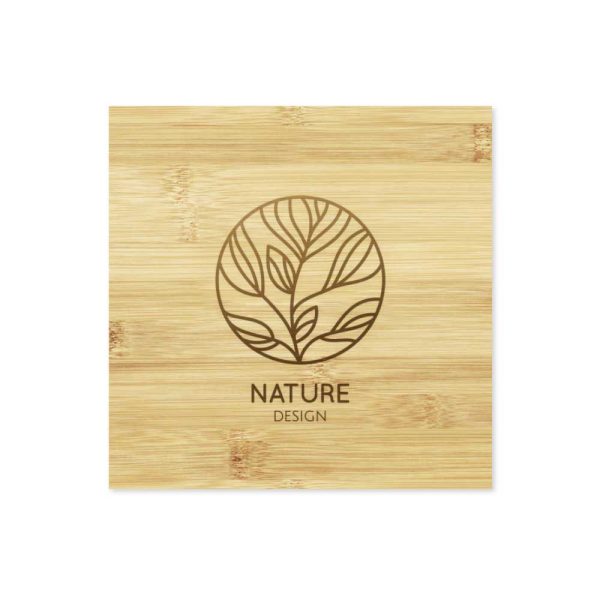 Branding Bamboo Tea Coasters