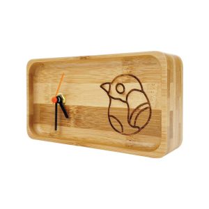 Branding Rectangular Bamboo Desk Clock