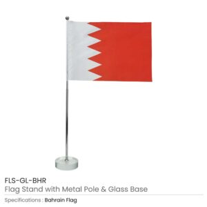 Flag with Metal Pole and Glass Base - Image 8
