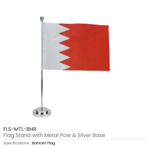 Flag with Metal Pole and Silver Base - Image 8