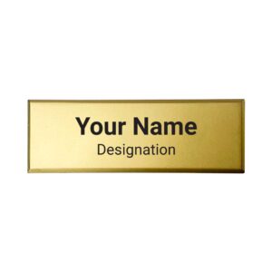 Gold Brass Badges with Safety Pin - Image 5