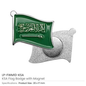 KSA Flag Badges with Magnet - Image 3