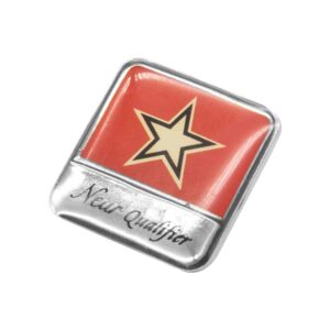 Square Metal Badges with Butterfly Clutch - Image 3