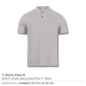 NEXTT LEVEL Recycled Polo T-Shirts - 2XL, Grey