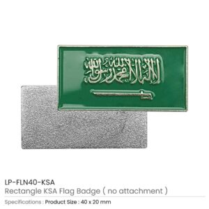 Rectangle KSA Flag Badges - Image 3
