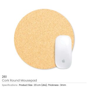 Cork Round Mouse Pads - Image 3