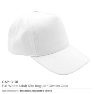 White Cotton Caps - Image 4