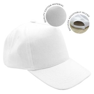 White Cotton Caps - Image 3
