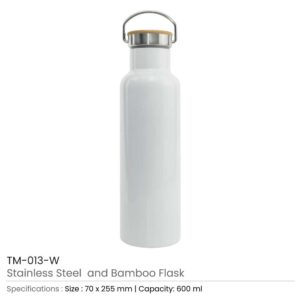 Stainless Steel Bamboo Flask - Image 6