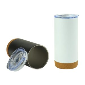 Travel Tumbler with Cork Base 450ml Stainless Steel - Image 6