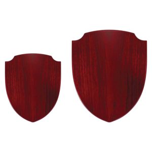 Shield Shaped Wooden Plaque with Box & Golden Aluminium Plate