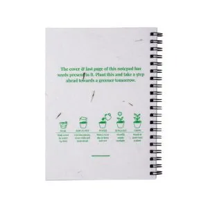 Plantable Notepads B6 with Seed Covers & Spiral Binding