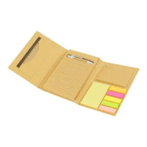 Tri-Fold Notepad with Sticky Notes, Pen, Card Slot and Ruler - Image 5