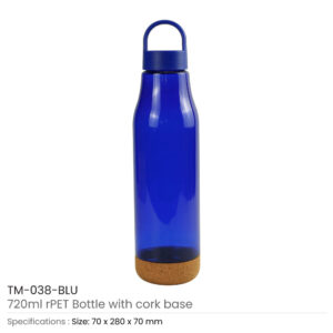rPET Bottles with Cork Base, Twist-off Lid, Handle, 720ml - Image 10