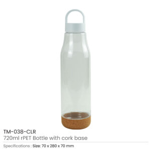 rPET Bottles with Cork Base, Twist-off Lid, Handle, 720ml - Image 9
