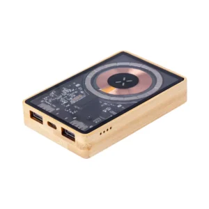 Magnetic Fast Wireless Powerbank 15W in Bamboo Casing - Image 6