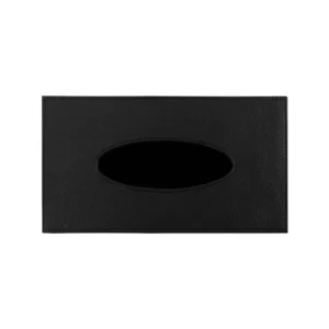 Tissue Box in PU Leather Material Black Color - Image 5
