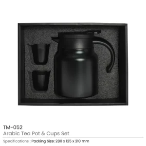 Arabic Tea & Coffee Pot with Cups Set 1000 ml - Ramdan Gifts - Image 3
