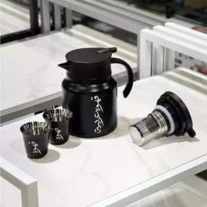 Arabic Tea & Coffee Pot with Cups Set 1000 ml - Ramdan Gifts - Image 7