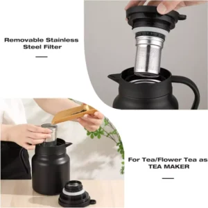 Arabic Tea & Coffee Pot with Cups Set 1000 ml - Ramdan Gifts - Image 5