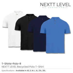NEXTT LEVEL Recycled Polo T-Shirts - Image 3