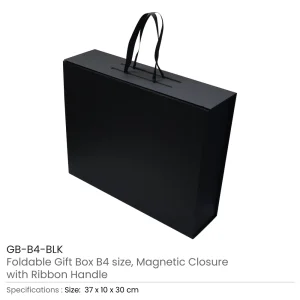 Foldable Gift Box with Magnetic Closure & Ribbon Handle - Image 9