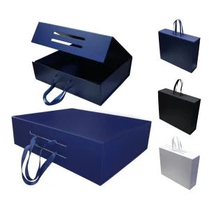 Foldable Gift Box with Magnetic Closure & Ribbon Handle - Image 1