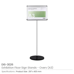 Exhibition Floor Sign Stands in A3 & A4 Size - Overv Series - Image 4