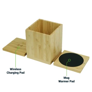 Foldable Fast Wireless Charging Pad 15W Mug Warmer Pen Holder - Image 4