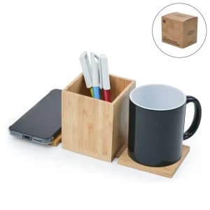 Foldable Fast Wireless Charging Pad, Mug Warmer & Pen Holder