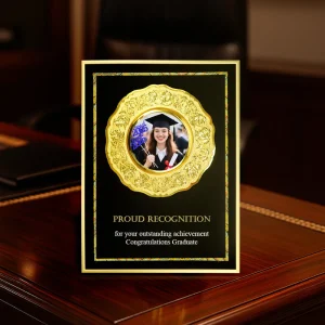Aluminum Award Plaque A3 with Stand, Gold Plate in Box - Image 8