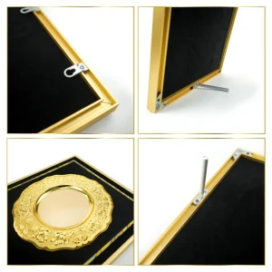 Aluminum Award Plaque A3 with Stand, Gold Plate in Box - Image 7