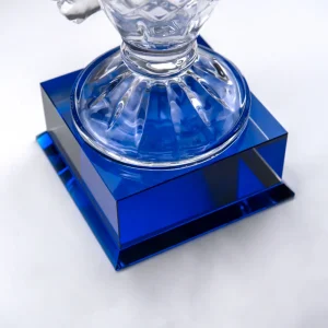 Crystal Glass Trophy Cup with Glass Base in Large Size - Image 6
