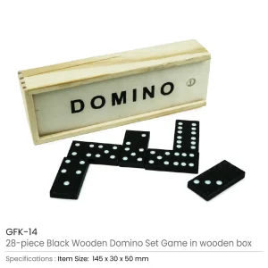 Domino Set Game in Wooden Slide Box – 28 Pieces - Image 3
